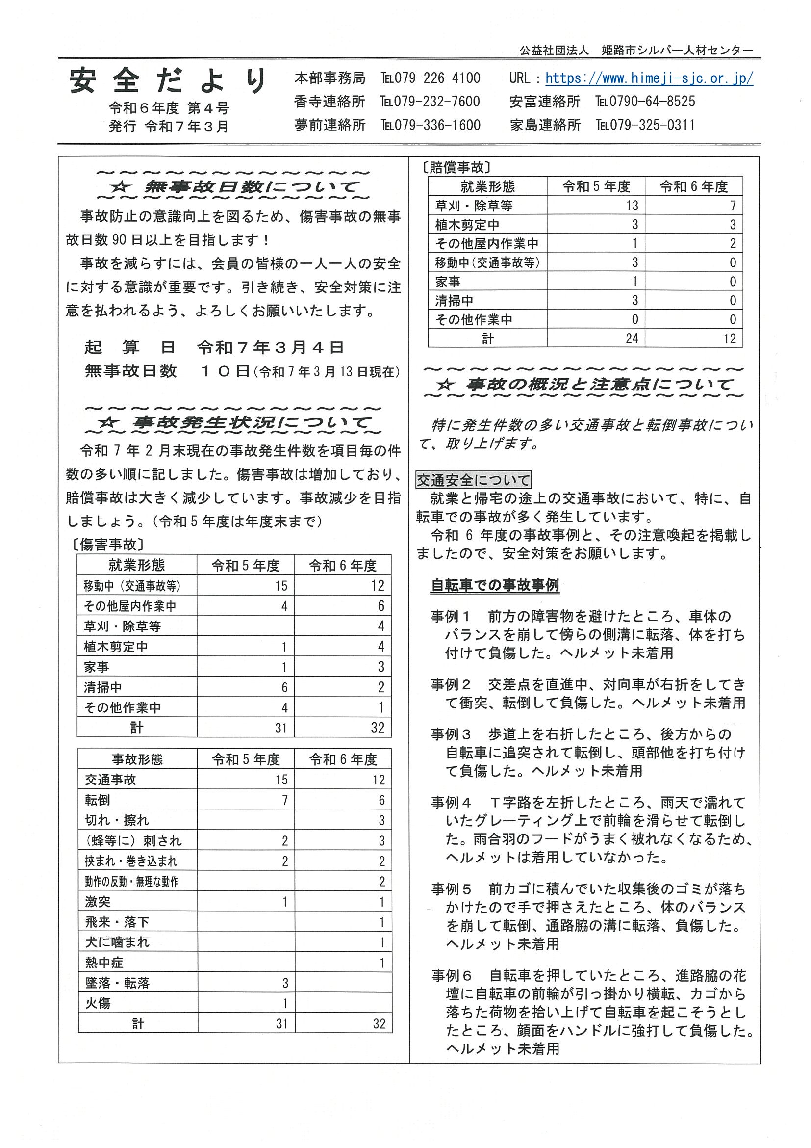 令和６年度　第４号　安全だより